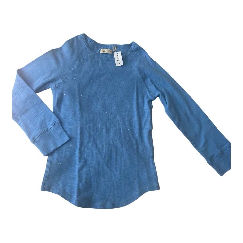 Kidpik Blue Long Sleeve Tee Soft Knit Everyday Essential